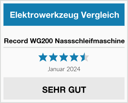  Record WG200 Nassschleifmaschine Test