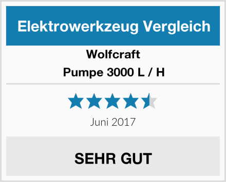 Wolfcraft Pumpe 3000 L / H Test