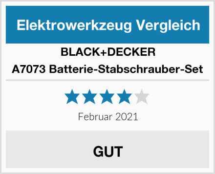 BLACK+DECKER A7073 Batterie-Stabschrauber-Set Test