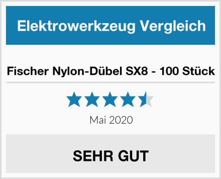 Fischer Nylon-Dübel SX8 - 100 Stück Test