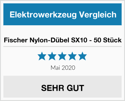  Fischer Nylon-Dübel SX10 - 50 Stück Test