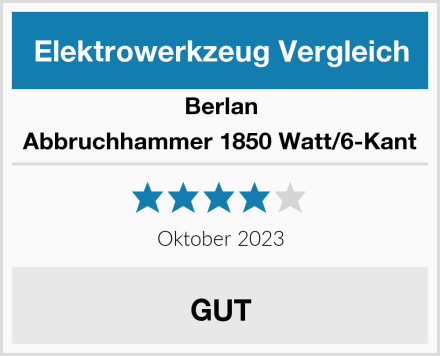Berlan Abbruchhammer 1850 Watt/6-Kant Test