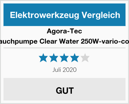 Agora-Tec at-Tauchpumpe Clear Water 250W-vario-control Test