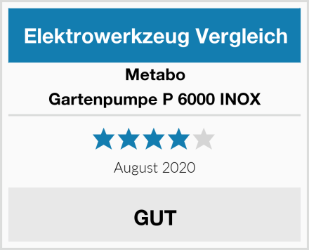 Metabo Gartenpumpe P 6000 INOX Test