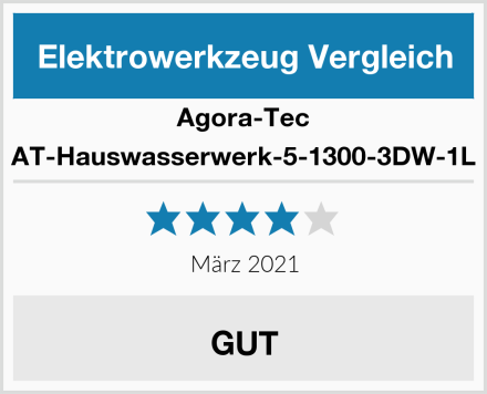 Agora-Tec AT-Hauswasserwerk-5-1300-3DW-1L Test