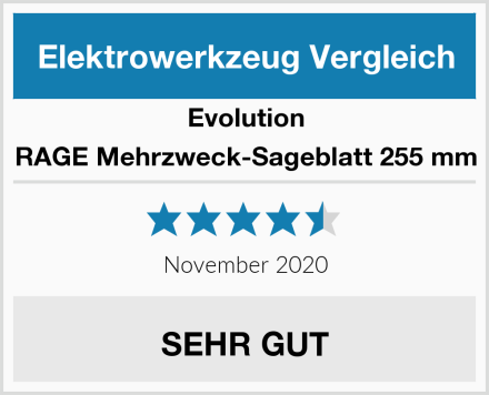 Evolution RAGE Mehrzweck-Sageblatt 255 mm Test