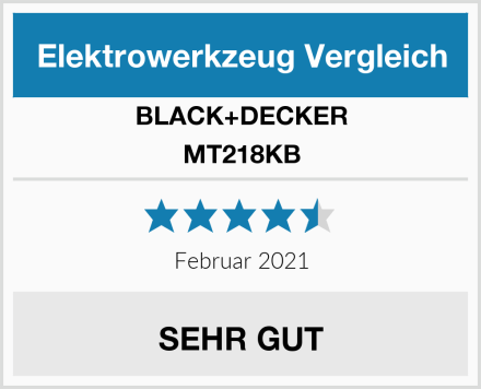 BLACK+DECKER MT218KB Test