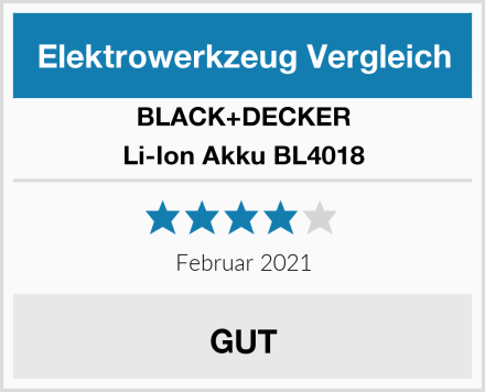 BLACK+DECKER Li-Ion Akku BL4018 Test