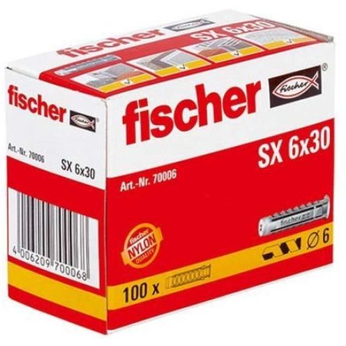  Fischer Nylon-Dübel SX6 - 100 Stück