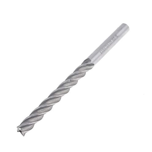  Silber Ton HSS Helical Groove 4 Flute 8 mm